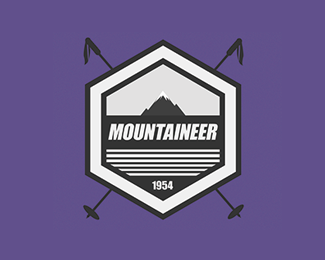 登山徽标