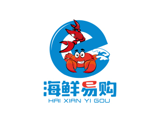 海鲜易购,螃蟹卡通设计