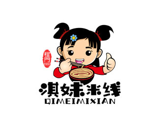 人物卡通设计 - 程门淇妹米线店