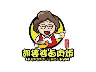 卤肉饭中式快餐卡通
