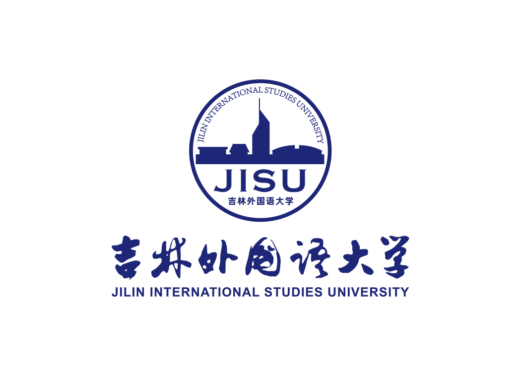 吉林外国语大学校徽标志矢量图