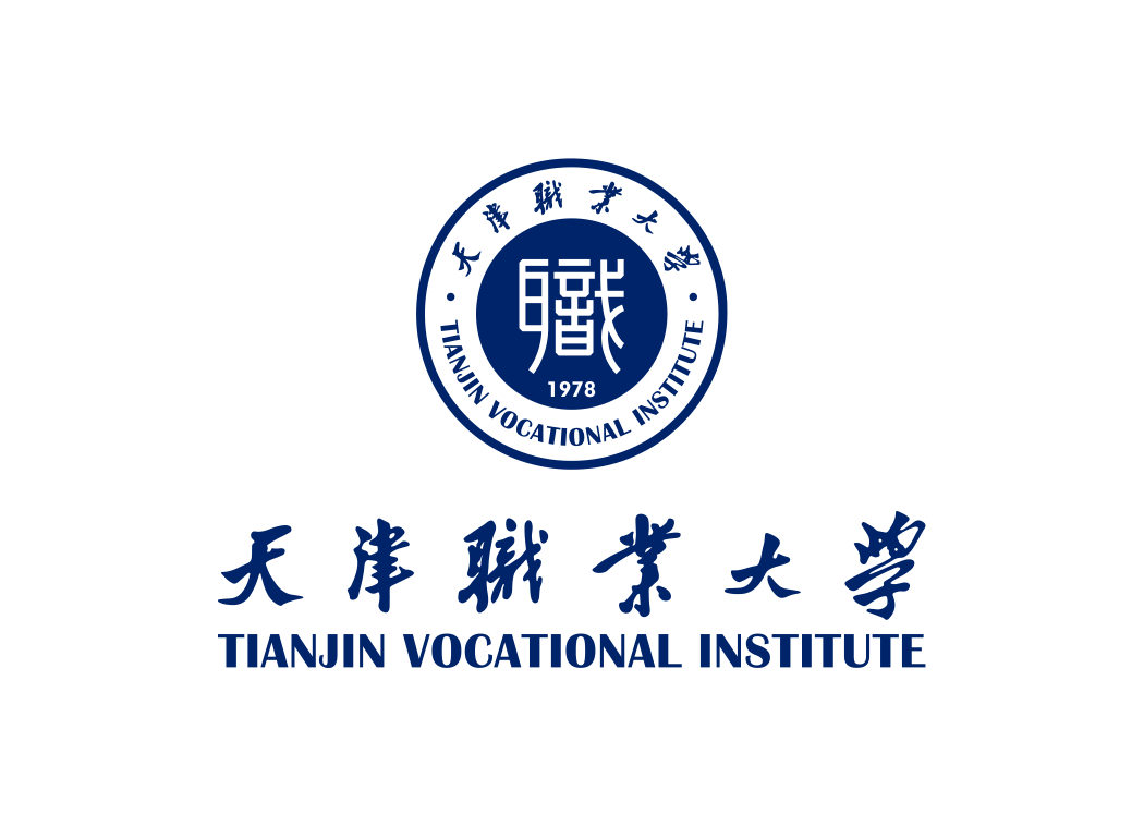 天津职业大学校徽标志矢量图
