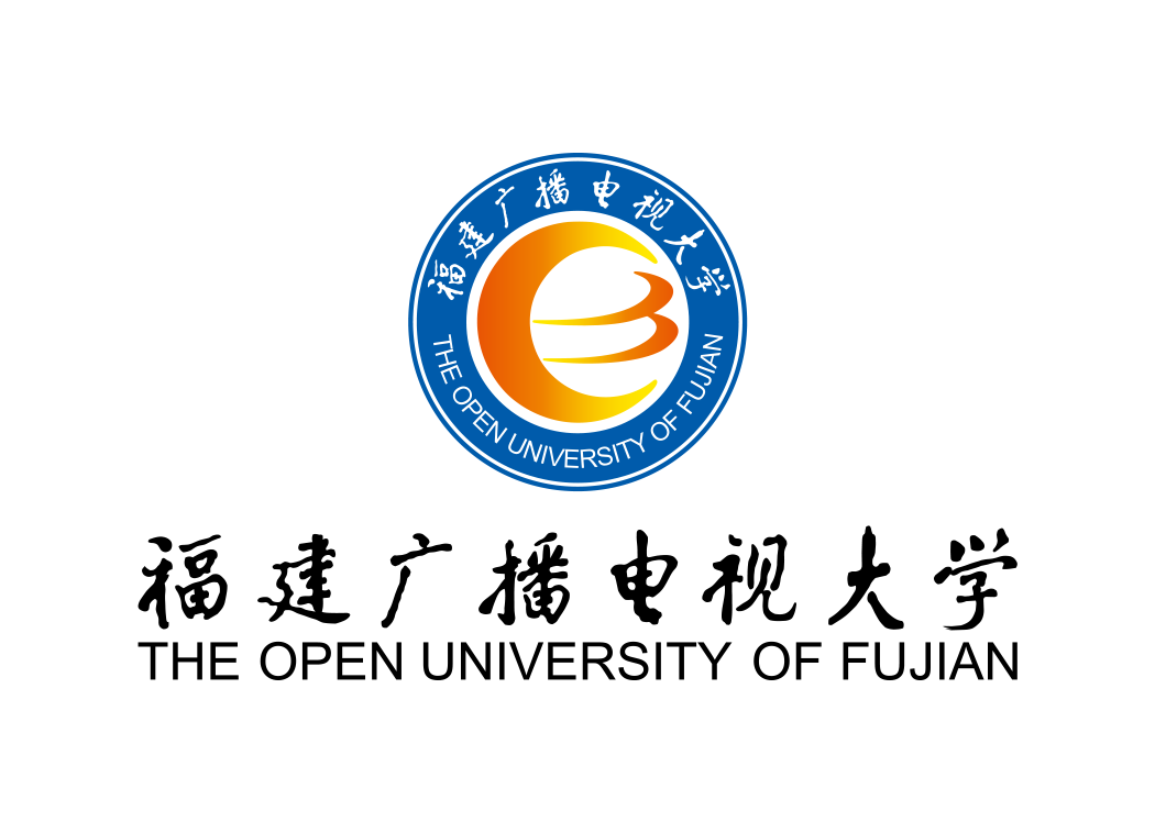 福建广播电视大学校徽标志矢量图