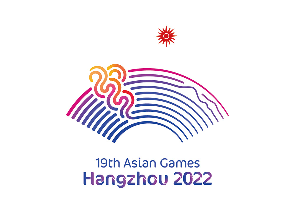2022杭州亚运会会徽,主题口号矢量图