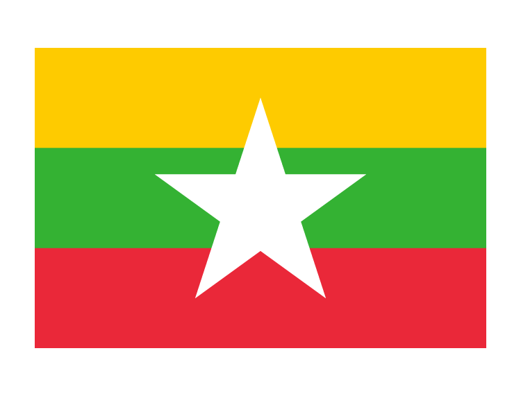 缅甸国旗矢量图