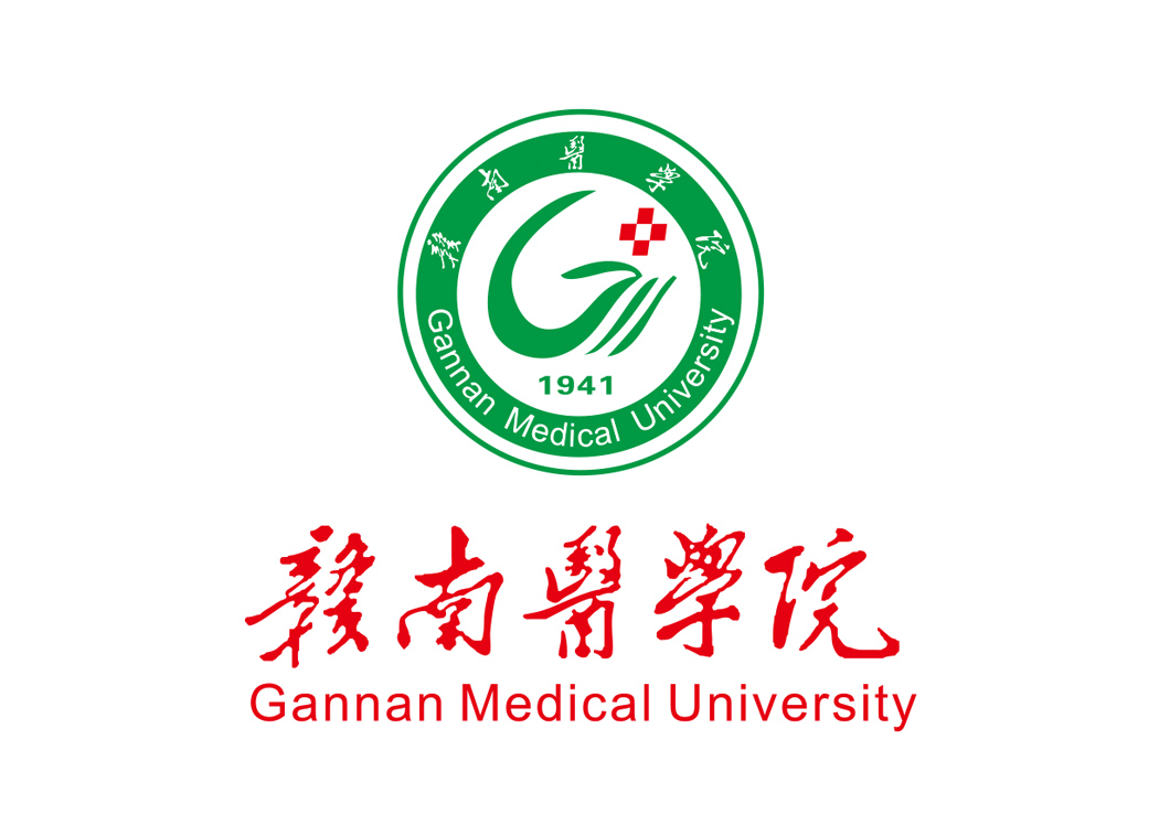 赣南医学院校徽标志矢量图