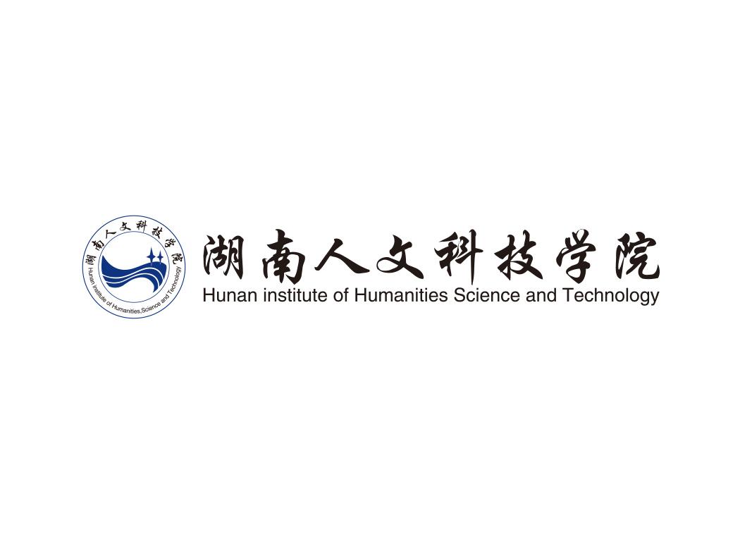 湖南人文科技学院校徽标志矢量图