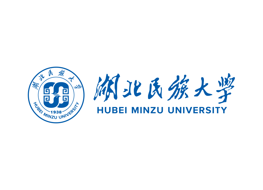湖北民族大学校徽标志矢量图