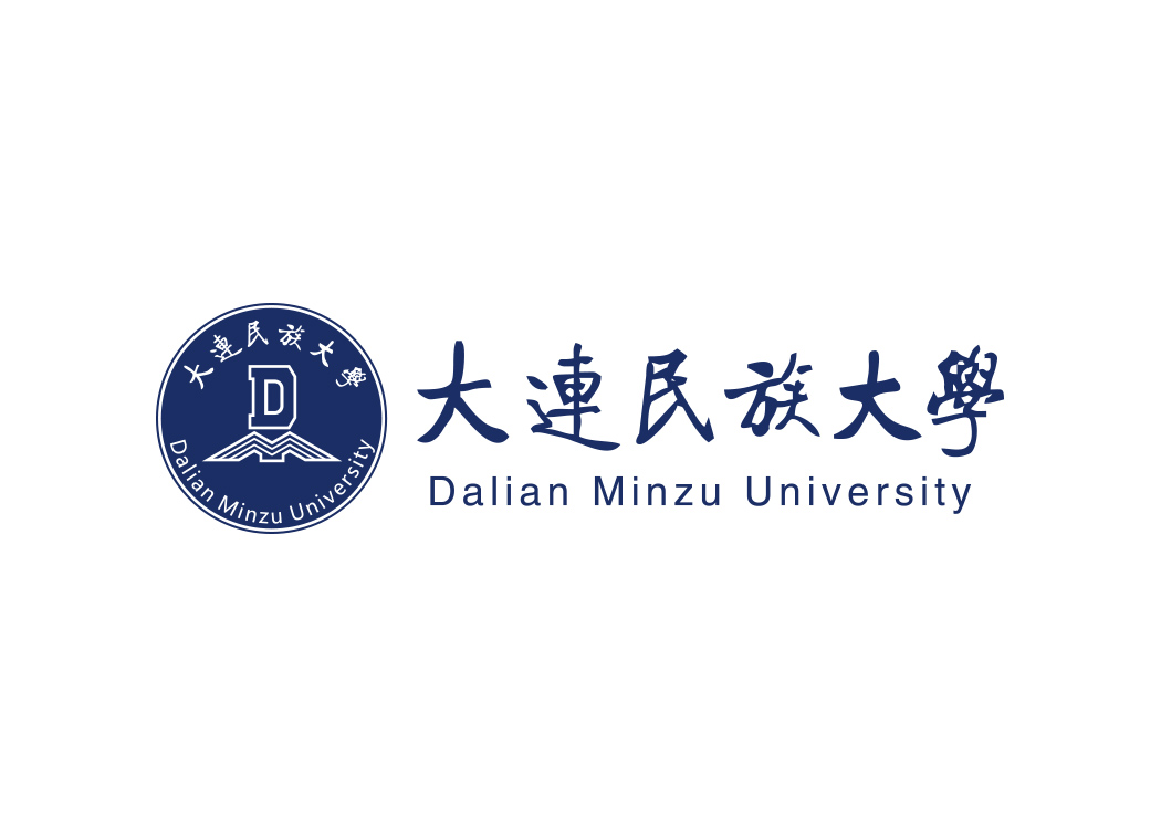 大连民族大学校徽标志矢量图