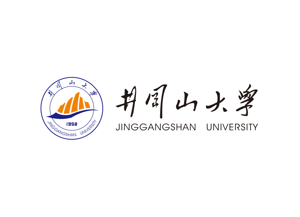井冈山大学校徽标志矢量图